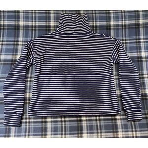 Vineyard Vines Women XXS Navy White Striped Cotton Turtleneck Top 2K001302